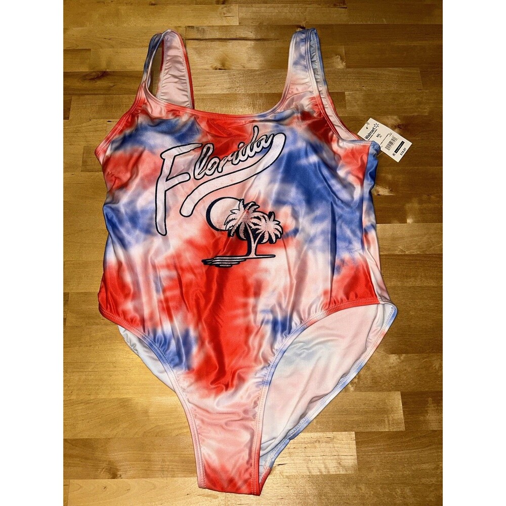Florida Bathing Suit Red White and Blue Size XXL